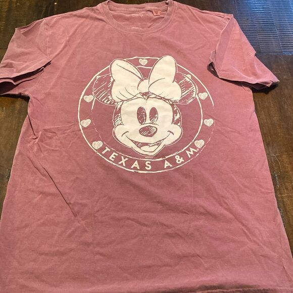 Disney Mini Mouse Texas A&M s Tee Shirt Medium - Picture 1 of 6